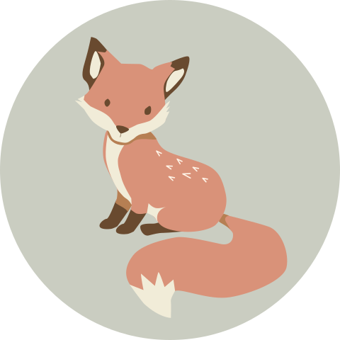 Leuke sluitzegel met een vosje past bij gebnoortekaartje bosdieren