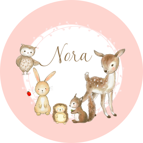 Sticker met verschillende bosdieren