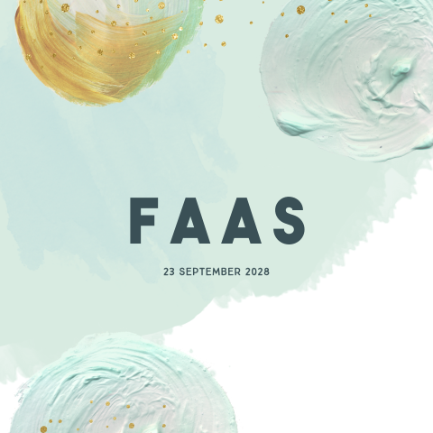 Mint groene poster met verfklodders