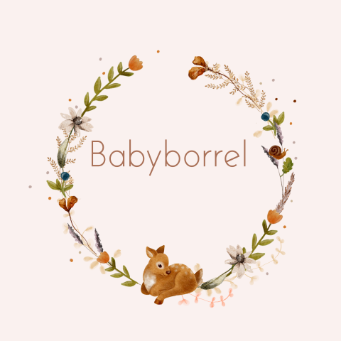 Babyborrel uitnodiging meisje ree met krans