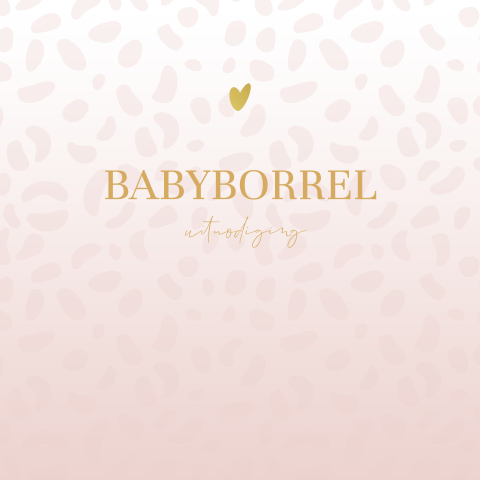 Panter print geboorte kaartje meisje babyborrel