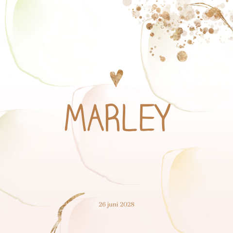 Abstract en hip geboortekaartje meisje met cirkels