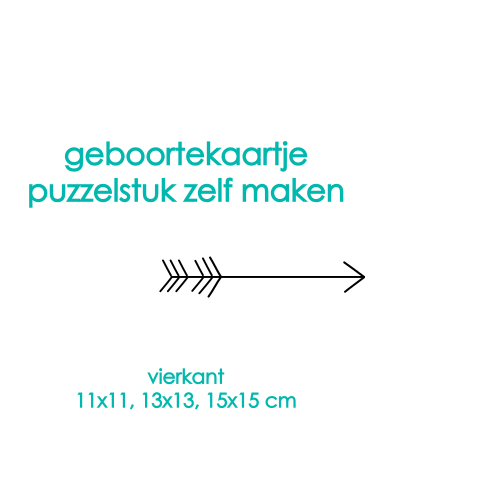 Geboortekaartje puzzelstukje zelf ontwerpen