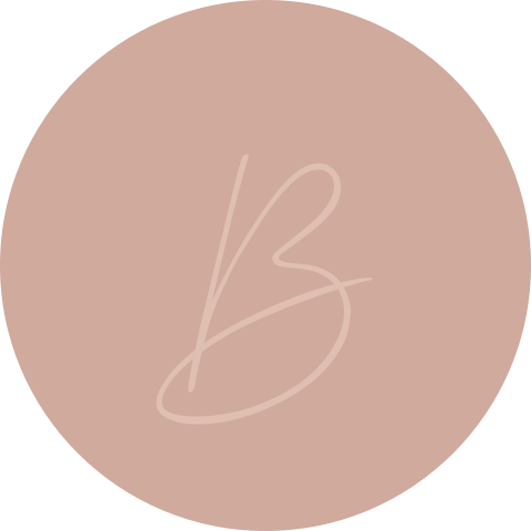 Roze sluitsticker met de letter B