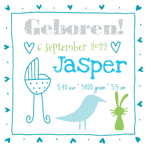 Vrolijke kaart voor een jongen