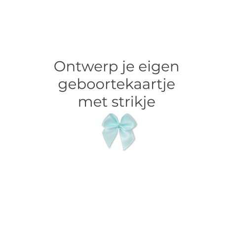 Geboortekaartje strikje zelf maken