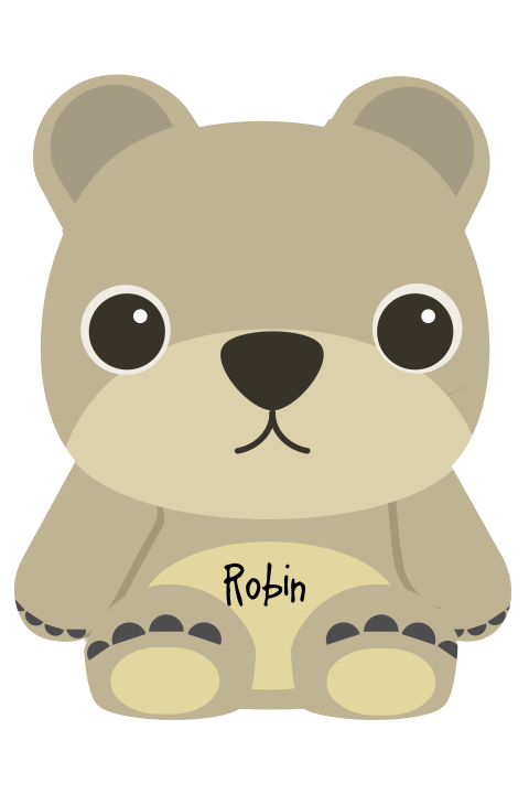 Geboortekaartje vorm beertje unisex