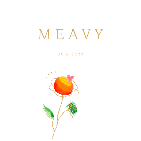 Sticker met bloem