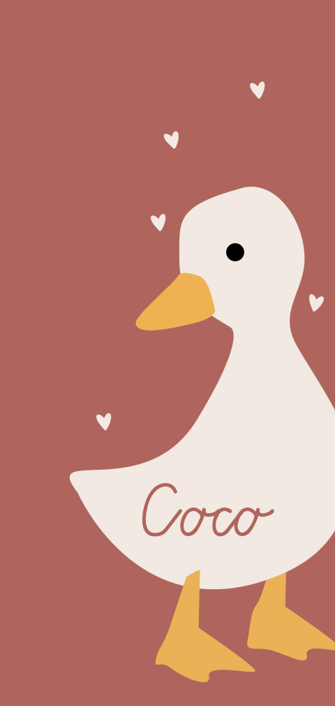 Lief geboortekaartje meisje met een gansje