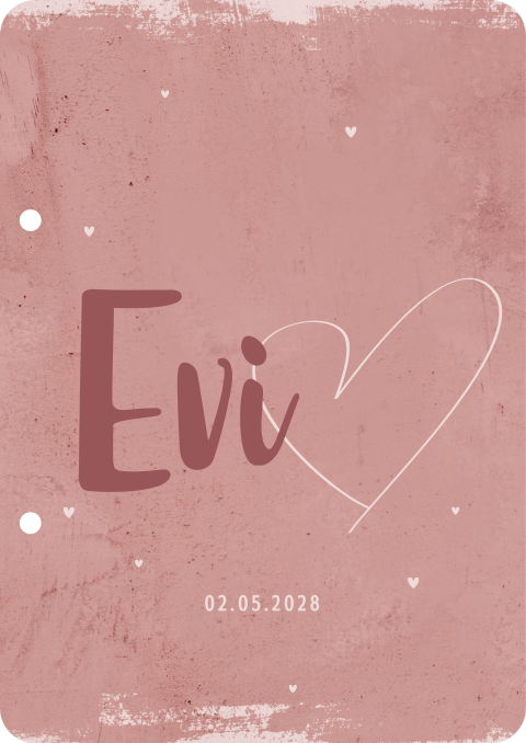 Bewaarbundel hout roze vintage look