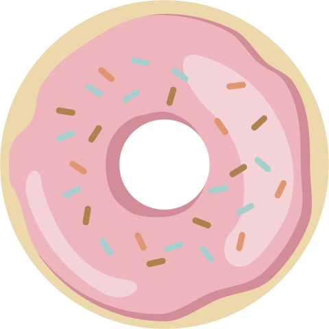 Uitnodiging kinderfeestje stans roze donut meisje