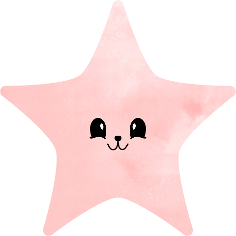 Ster geboortekaartje meisje roze met gezichtje