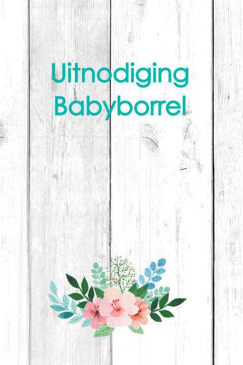 Staande uitnodiging babyborrel