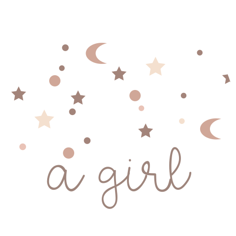 Sluit sticker met maantjes en sterretjes meisje