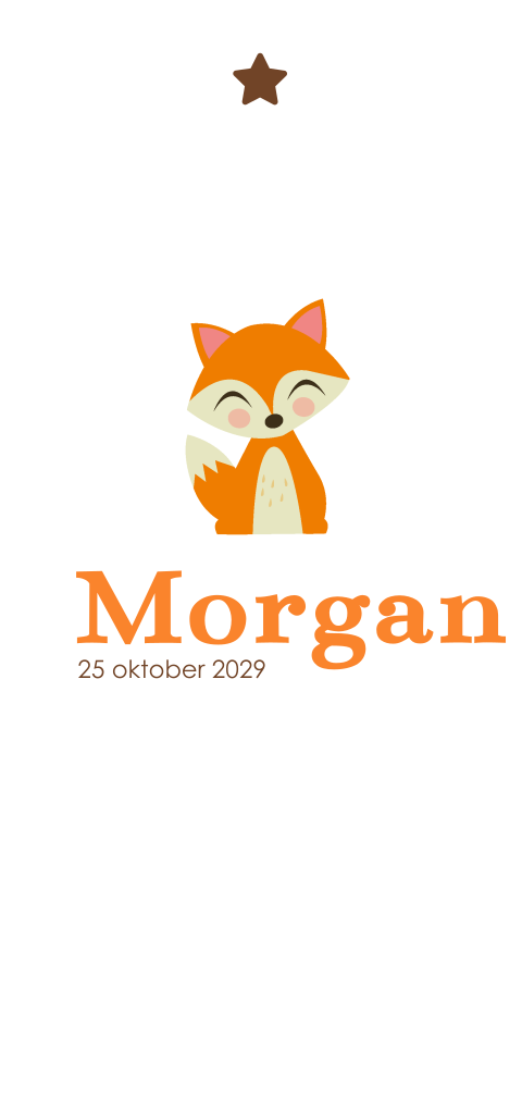 geboortekaartje herfst vos