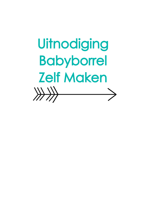 Enkel staande uitnodiging babyborrel