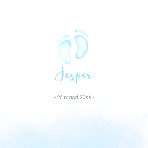 Geboortekaartje jongetje voetjes