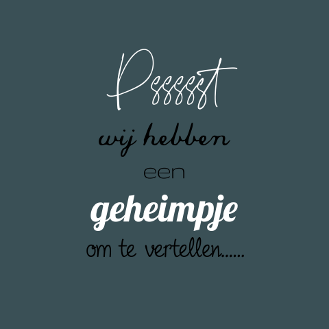 Aankondiging zwangerschap wij hebben een geheim