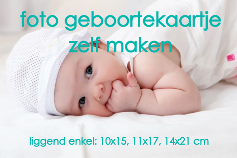 Foto geboortekaartje enkel zelf maken