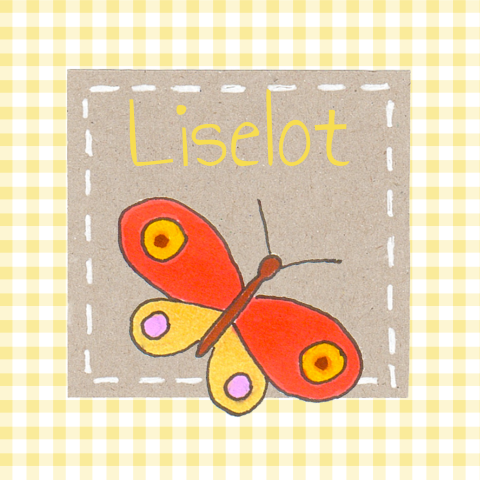 Lieve kaart met vlinder