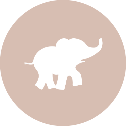 Sluitzegel met olifantje wit en roze