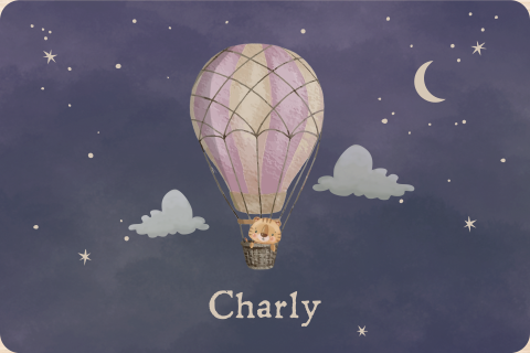 Memorybox winterliefde met luchtballon en tijgertje