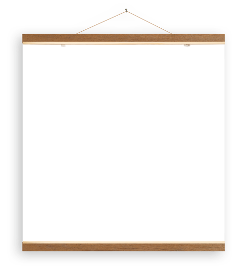 Canvasposter met houten latjes vierkant