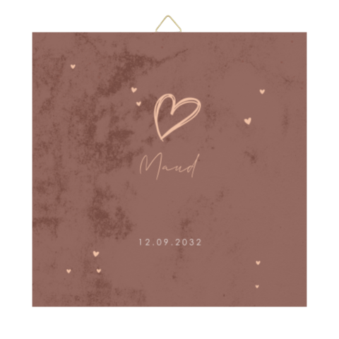 Tegeltje oud roze met terracotta