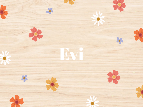 Houten memorybox met bloemen