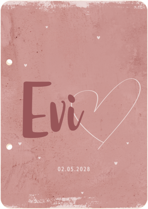 Bewaarbundel hout roze vintage look