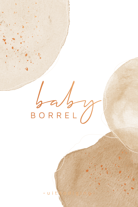 Watercolor uitnodiging babyborrel of kraamfeest