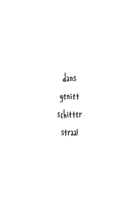 Verjaardagskaart zwart wit tekst