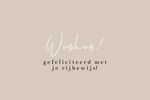 Wenskaart 'gefeliciteerd met je rijbewijs'