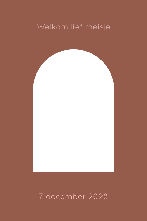 Geboortekaartje met doorkijkje en huisdier kat 