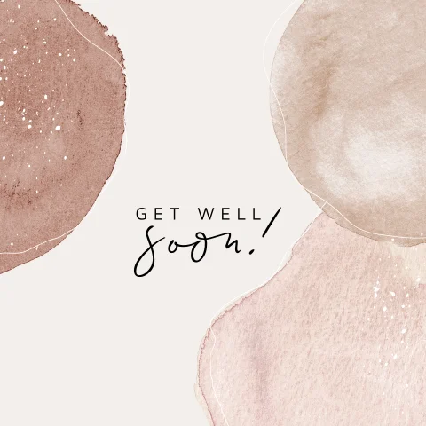 Watercolour roze beterschapskaart