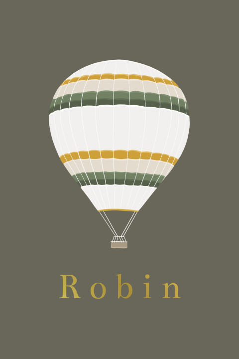 Geboortekaartje voor een jongen met luchtballon