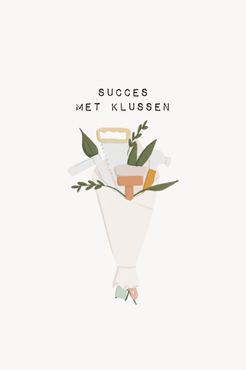 Wenskaart 'succes met klussen' verhuizing