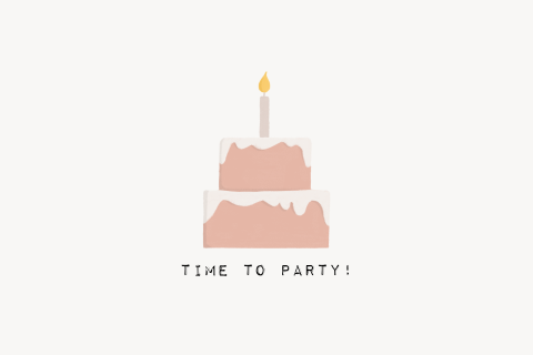 ‘Time to party’ verjaardags-uitnodiging
