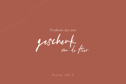 Christelijke wenskaart zwangerschap 'Geschenk van de Heer'