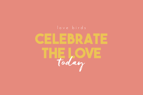 Wenskaart jubileum huwelijk ‘celebrate the love’