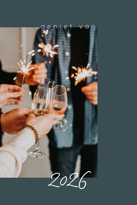 Wenskaart oud en nieuw met eigen foto