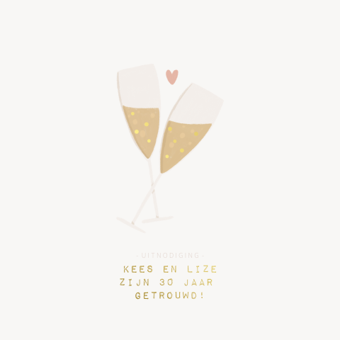 Uitnodiging jubileum 30 jaar getrouwd