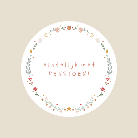 Wenskaart pensioen folklore