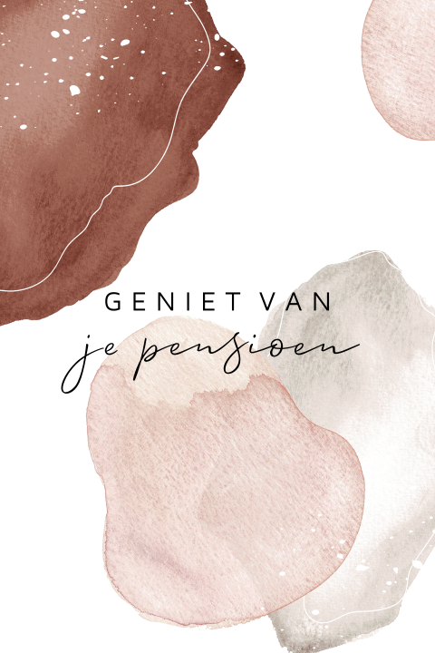 Watercolour wenskaart pensioen