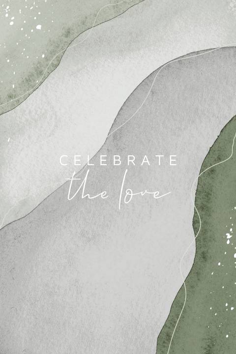 Watercolor wenskaart celebrate the love huwelijksjubileum