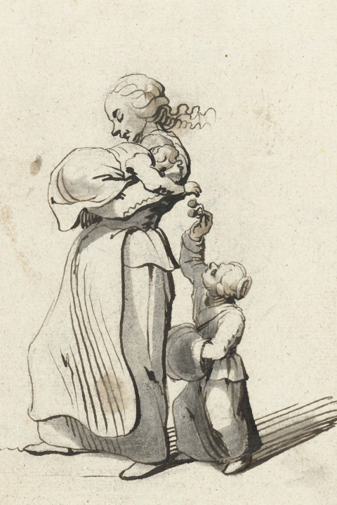 Wenskaart felicitatie zwangerschap tekening