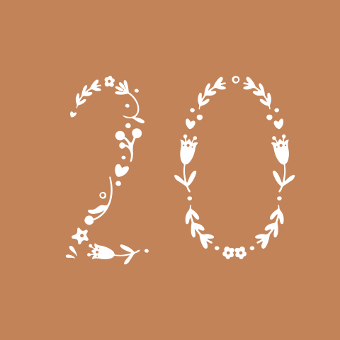 Uitnodiging verjaardag 20 jaar folklore cijfers