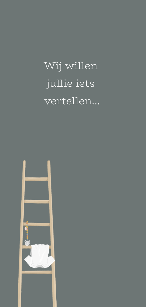 Een leuk kaartje om de zwangerschap aan te kondigen
