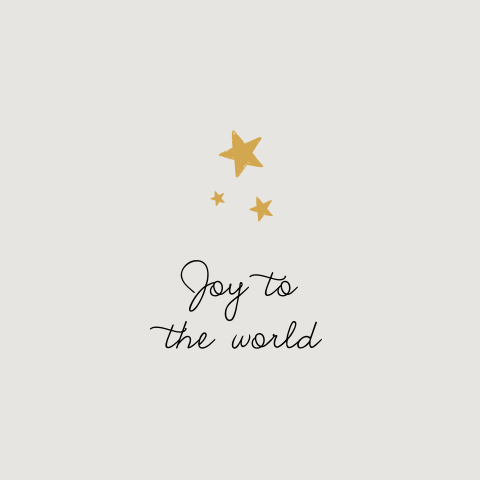 Kerstkaart 'Joy to the world'