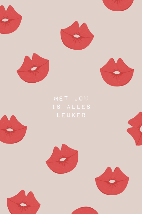 Wenskaart 'met jou is alles leuker'